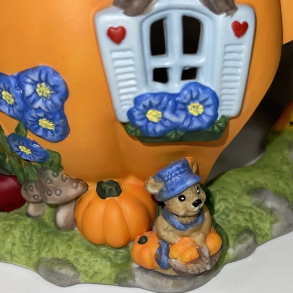 PartyLite Harvest Pumpkin Tea Light House Box P7316 Halloween Decor with candles - Picture 12 of 16